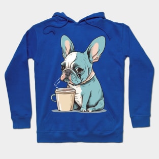 Dog Drinking Coffee Hoodie